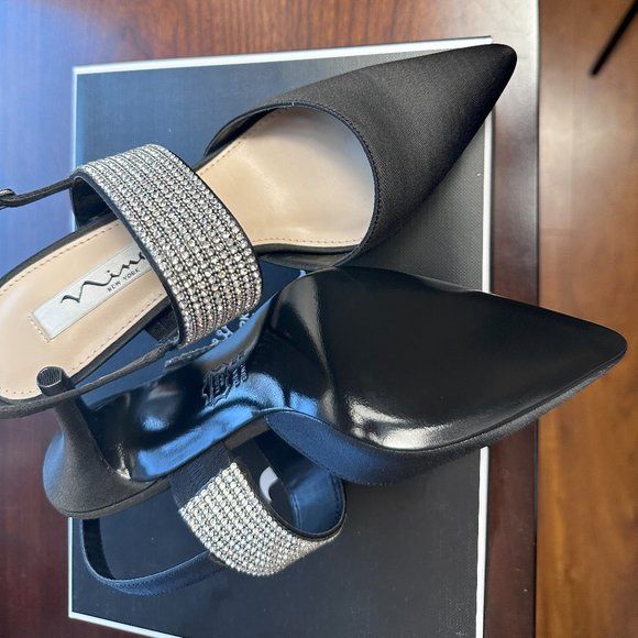 Nina Tenille-LS Black Luster Satin - Picture 2 of 2